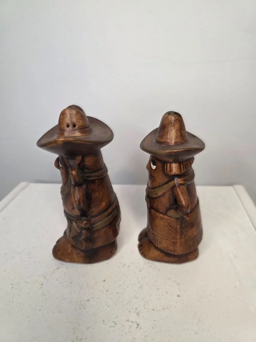 Vintage Treasure Craft USA Cowboy Cowgirl Salt & Pepper Shakers